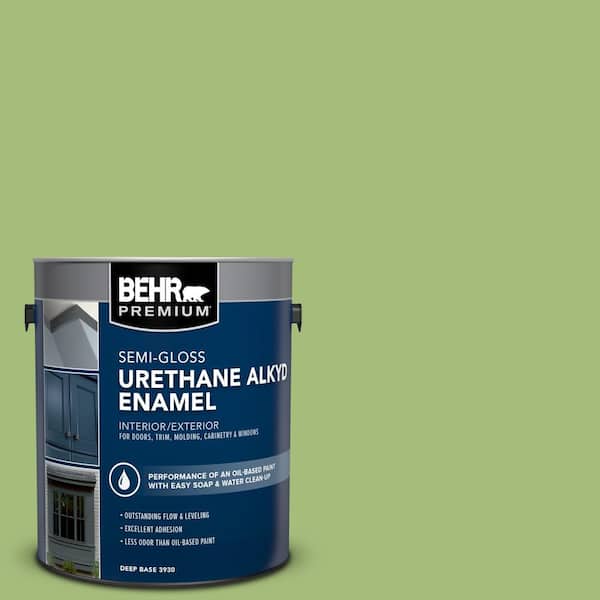 BEHR PREMIUM 1 gal. #P370-5 Lazy Caterpillar Urethane Alkyd Semi-Gloss Enamel Interior/Exterior Paint
