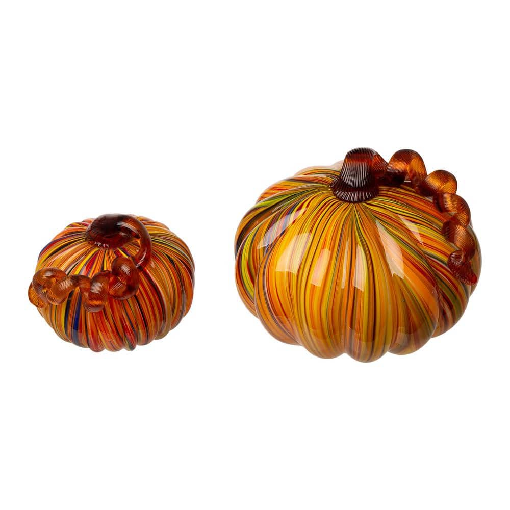 6.50 in. H S/2 Multi-Striped Glass Short Pumpkin price history on PriceWatchPro