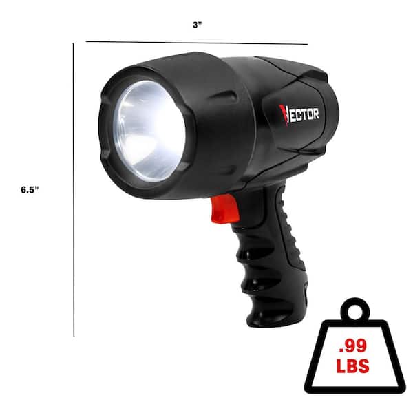 Vector Fl5w10v 600 Lumen LED Rechargeable Spotlight , Waterproof Spotlight