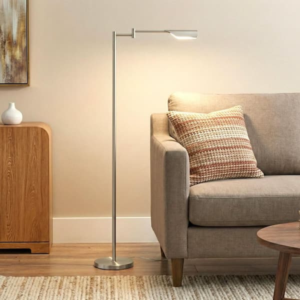 Brightech Leaf 53 in. Platinum Silver Industrial 1-Light 3-Way