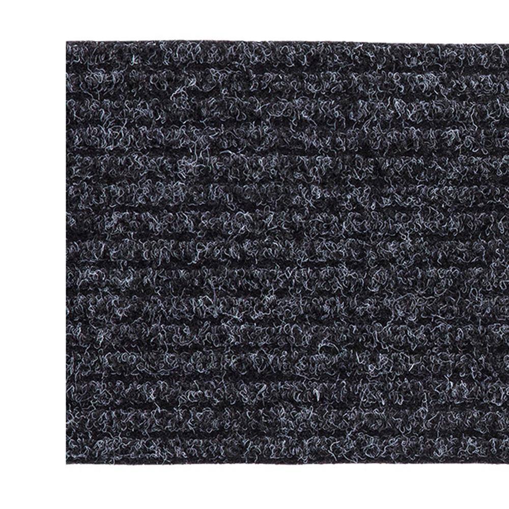 Black Non-Slip Rubberback Indoor/Outdoor Stair Treads 8" x 30" Set