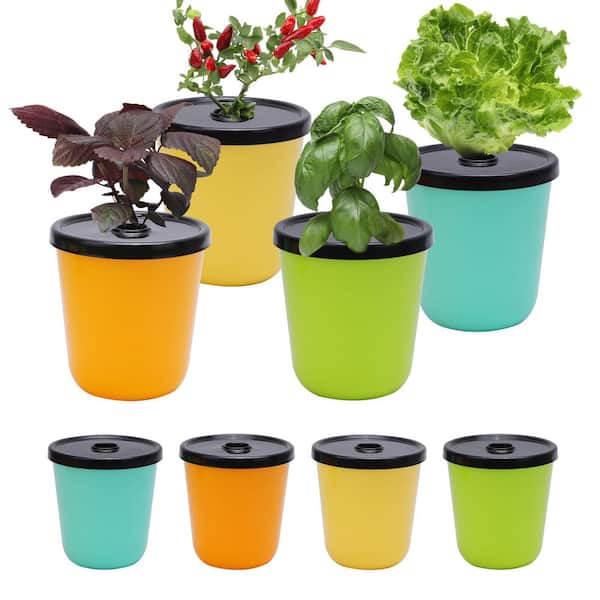 N/A 8-Pack Hydroponic Planter Kit with 24 Growing Sponges, Indoor