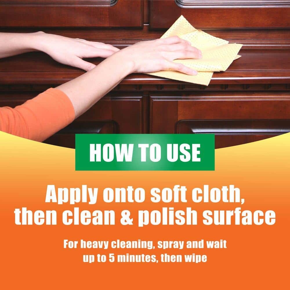 Orange Scented 16 fl oz Wood Cleaner and Polish Spray