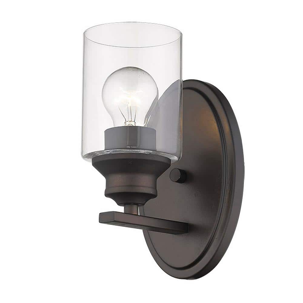 Bronze Cylinder Dimmable Direct Wired Electric Sconce