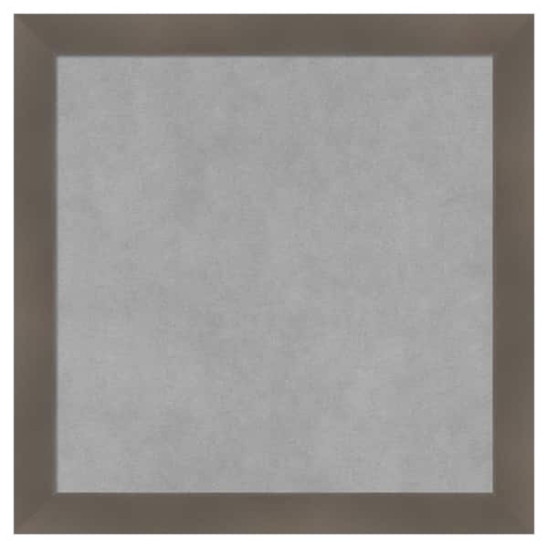Amanti Art Edwin Clay Grey 18 in. x 18 in. Framed Magnetic Board