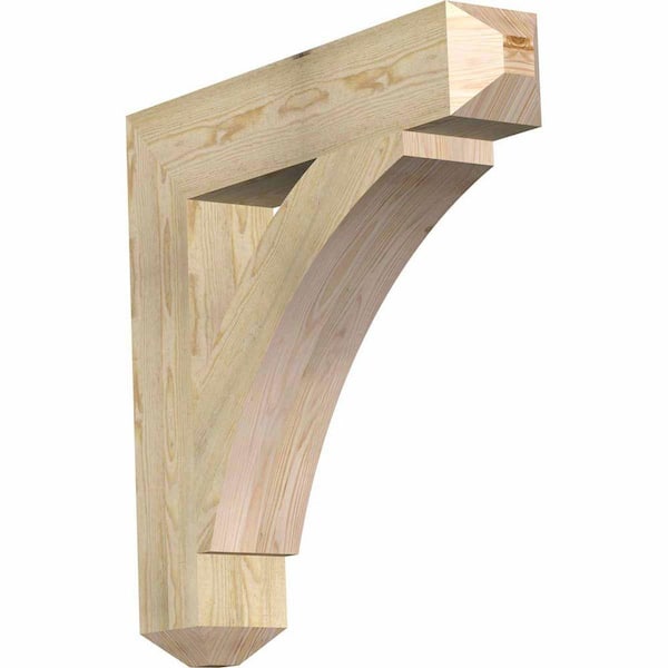Ekena Millwork 6 in. x 32 in. x 32 in. Douglas Fir Thorton Craftsman Rough Sawn Bracket