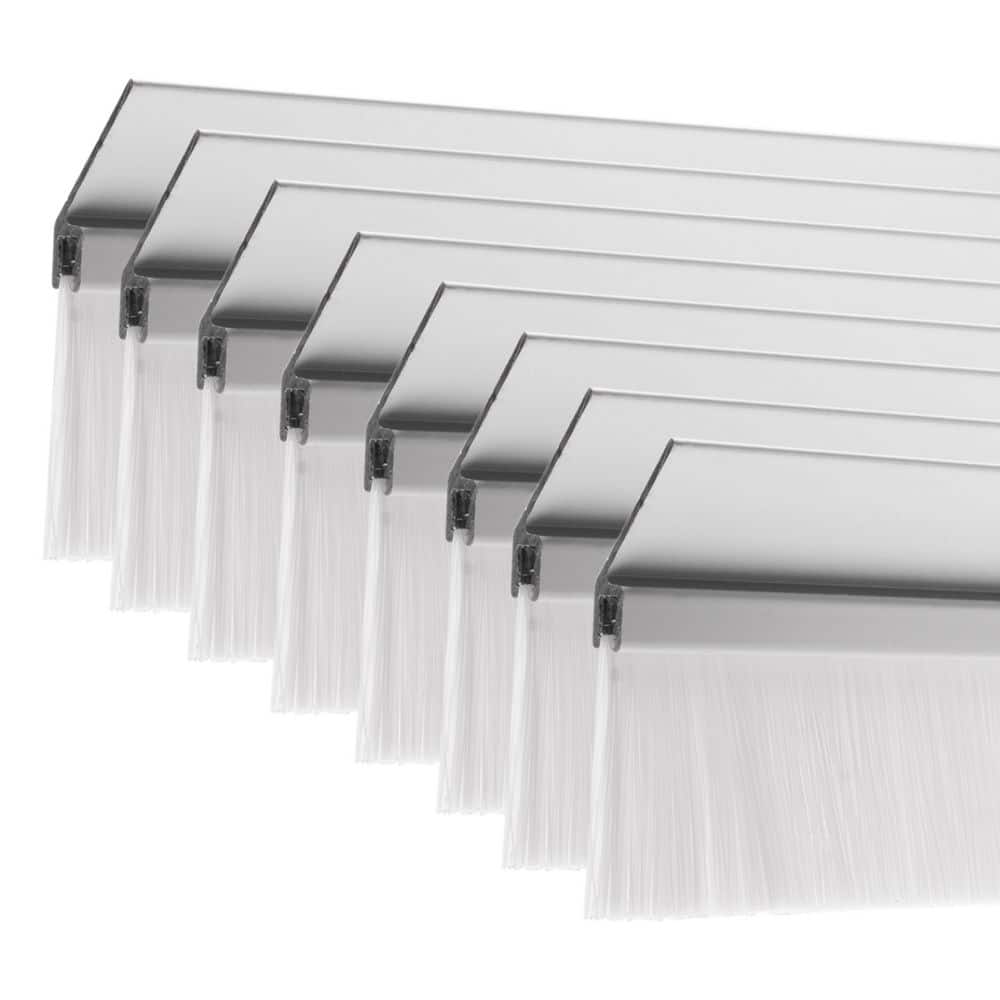 Garage Door Light Colored Brush Weather Seal with Aluminum Retainer and 1 i