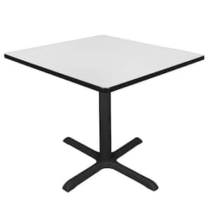 Bucy 44 in. Square White Composite Wood Cafe Table (Seats 4)