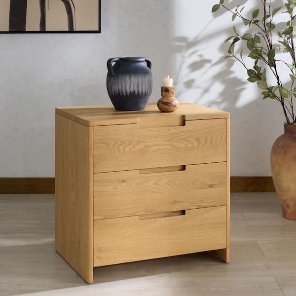 Riverside Natural Oak 3 Drawer Nightstand