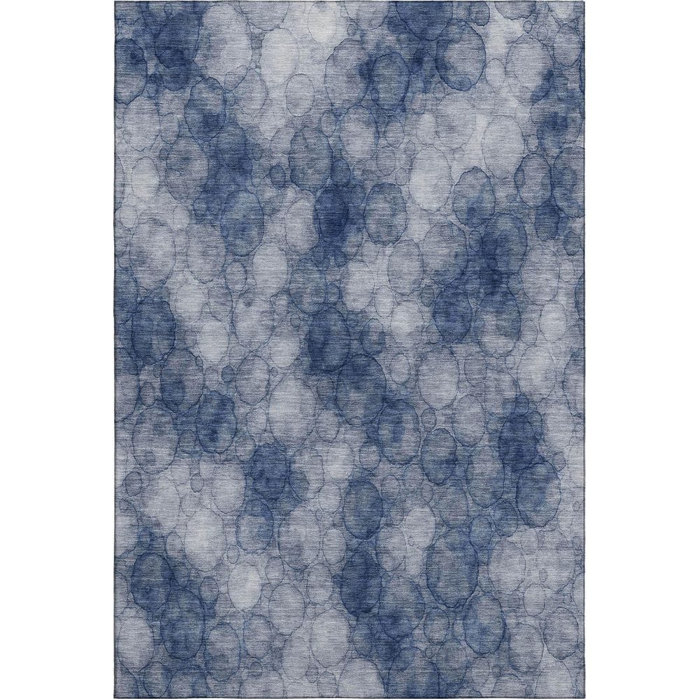 Mayfield Premium Machine Washable Abstract AMF2424 Navy 3 ft. x 5 ft. Area Rug price history on PriceWatchPro