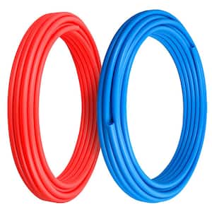 1/2 in. x 100 ft. 1-Red 1-Blue PEX Tubing Potable Water Pipe Combo