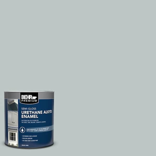 BEHR PREMIUM 1 qt. #PPU12-10 Misty Morn Semi-Gloss Enamel Urethane Alkyd  Interior/Exterior Paint 390004 - The Home Depot