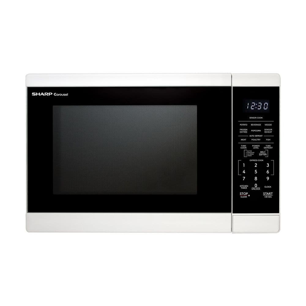 1.4 cu. ft. Electric 1100-Watts Countertop Microwave in White with Sensor Cook price history on PriceWatchPro