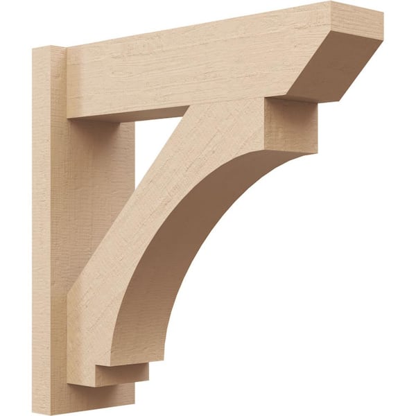 Ekena Millwork 8 in. x 26 in. x 14 in. Imperial Slat Rough Cedar Woodgrain Timberthane Polyurethane Outlooker, Primed Tan
