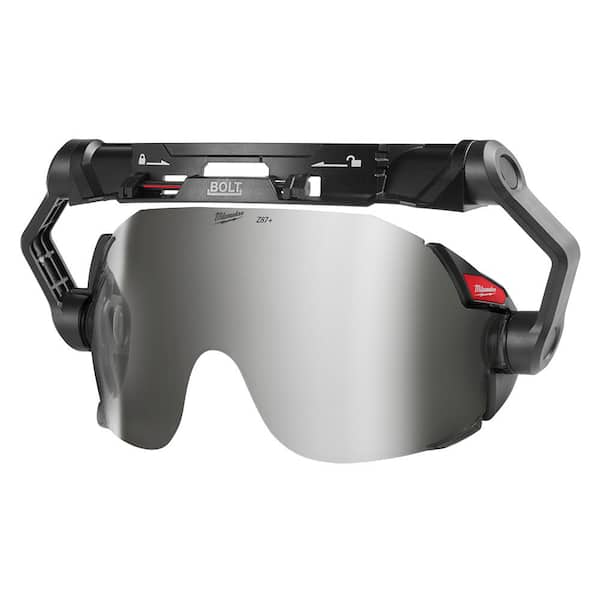 Milwaukee BOLT Mirrored Dual Coat Lens Eye Visor with BOLT White