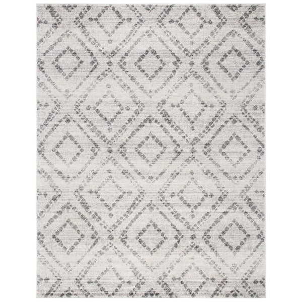 SAFAVIEH Adirondack Light Gray/Gray 10 ft. x 14 ft. Multi-Diamonds Area Rug