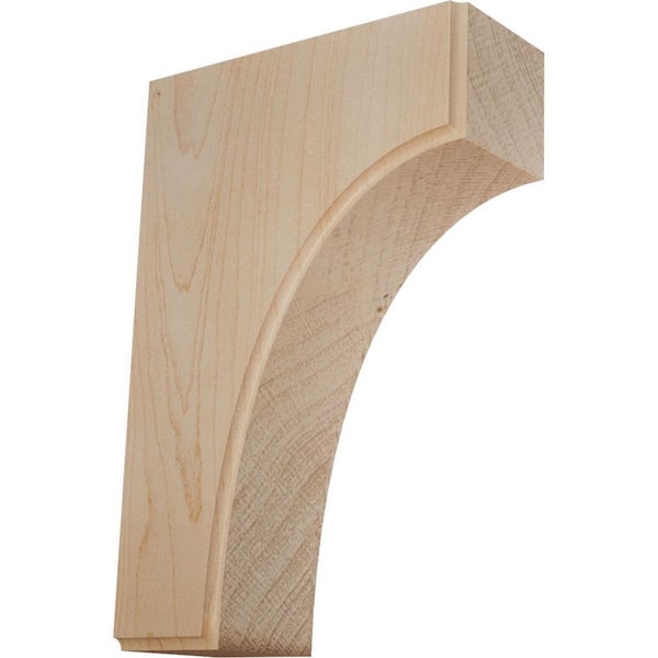 1-3/4 in. x 4 in. x 6 in. Unfinished Wood Maple Clarksville Corbel