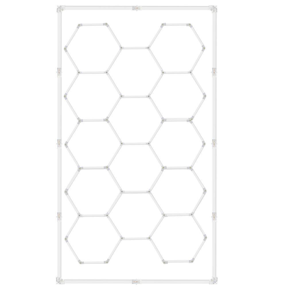 591W 70920LM 5000K Ultra Bright Hexagon Garage Lights with Rectangle Frame 14 Grid Honeycomb Lamp for Car Detailing Shop price history on PriceWatchPro