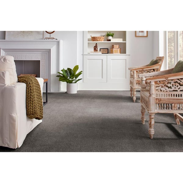 Appreciate II - Sharkfin - Gray 58 oz. Triexta Texture Carpet - Installation Required