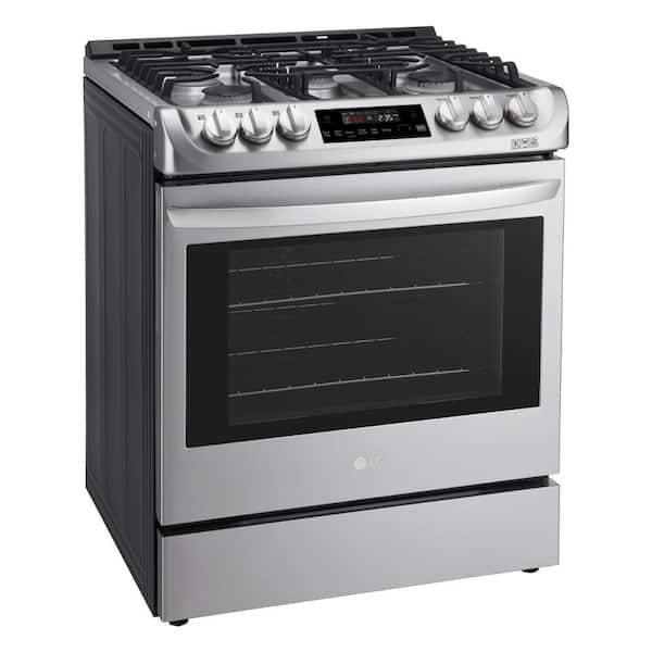 Lg Electronics 6 3 Cu Ft Slide In Gas Range With Probake Convection Oven With Easyclean In Stainless Steel Lsg4511st The Home Depot