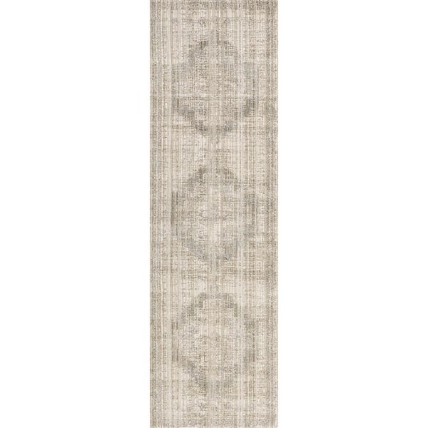 Anzlie Faded Washable Beige 2.6 ft. x 6 ft. Outdoor Area Rug