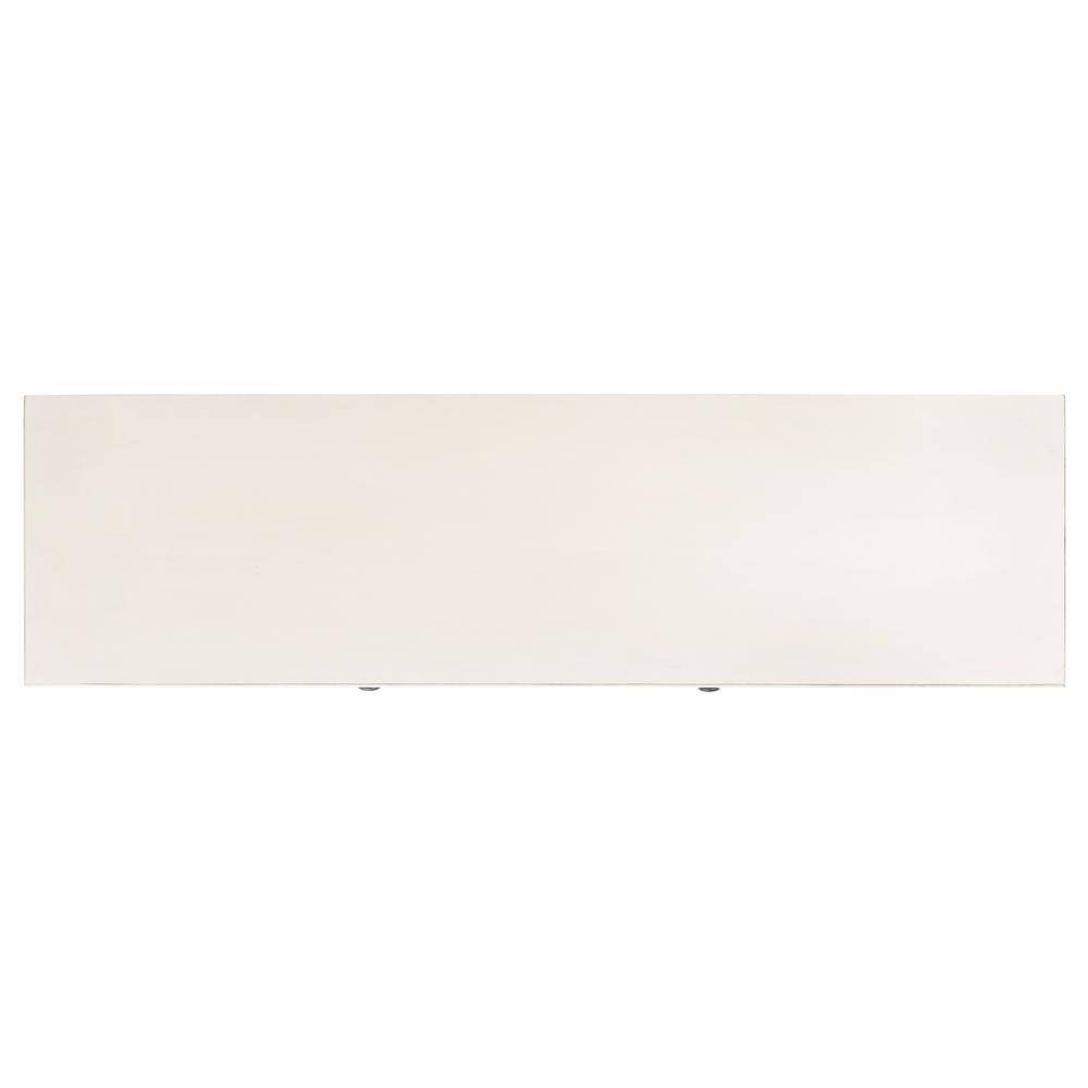 Distressed White Wood Hallway Table with Storage