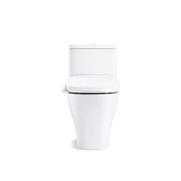 KOHLER Reach Curve 12 in. Rough In 1-Piece 1.28 GPF Dual Flush Elongated Toilet in White Seat Included