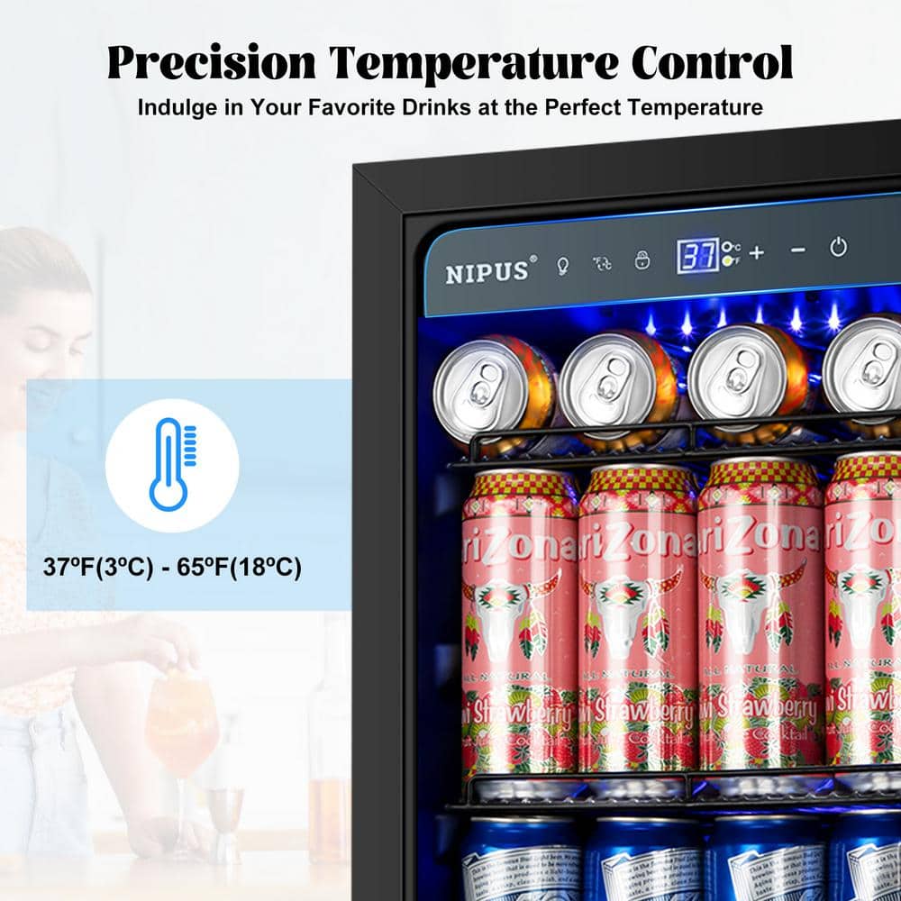 Compact Stainless Steel Undercounter Smart Beverage Refrigerator