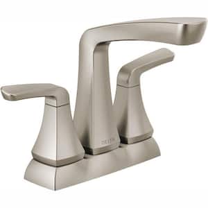 Vesna 4 in. Centerset 2-Handle Bathroom Faucet in SpotShield Brushed Nickel