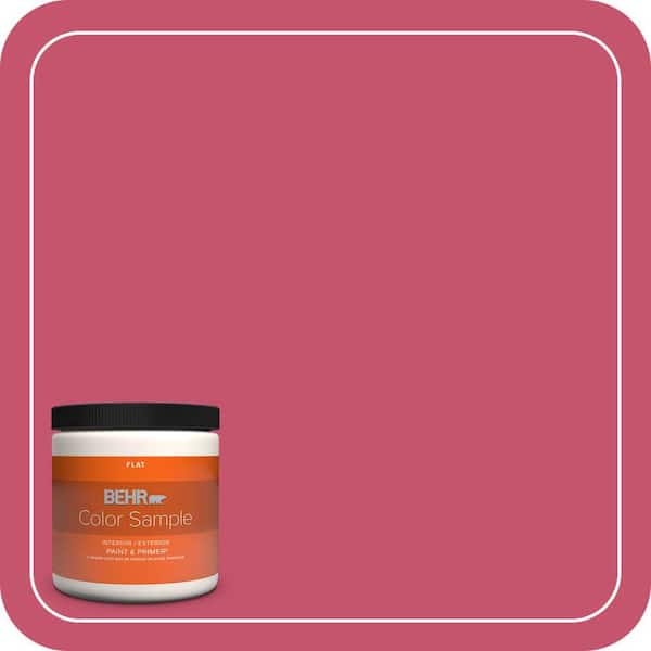 BEHR PREMIUM PLUS 8 oz. #120B-7 Tropical Smoothie Flat Interior/Exterior Paint & Primer Color Sample