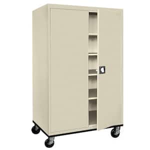 Transport Series ( 46 in. W x 78 in. H x 24 in. D ) Freestanding Cabinet in Putty