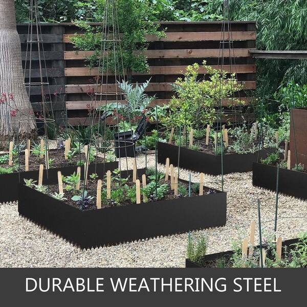 Vevor Steel Landscape Edging 40 In X 6 Garden Border 4 Pieces Lawn Cppz4g40yc6ycg001v0 Vevor Steel Landscape Edging 40 In X 6, Garden Border Edging Ideas Metal