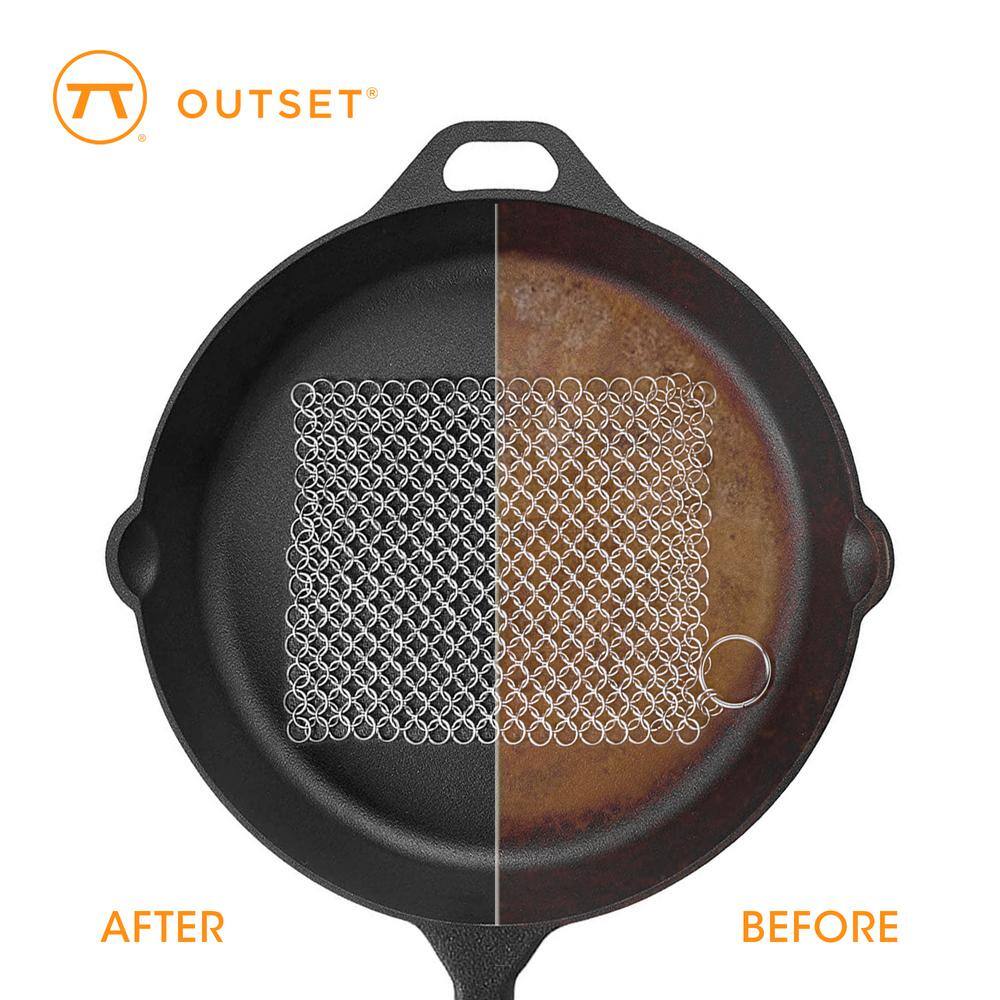 Stainless Steel Chain Mail Cast Iron Scrubber