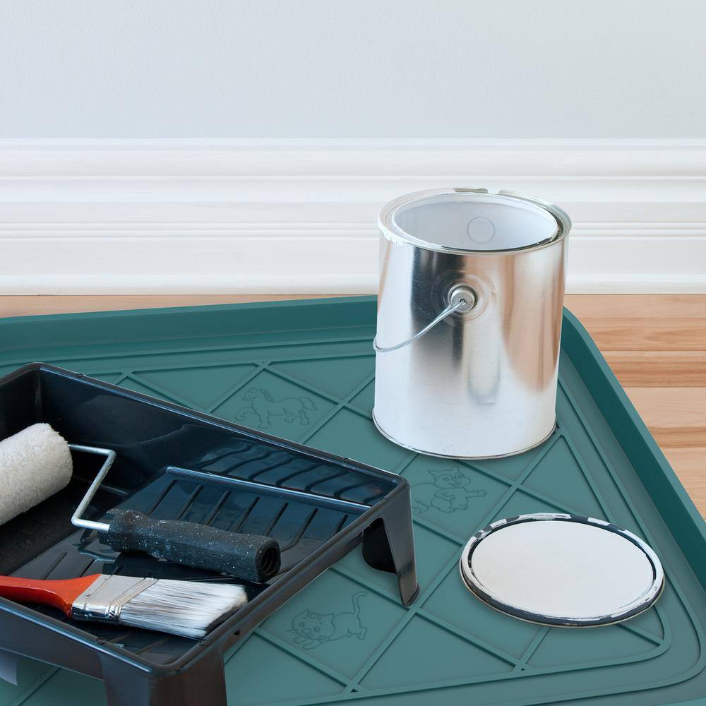 Teal Small Water Resistant Plastic Boot Tray for Entryway