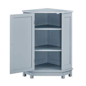17.5 in. W x 17.5 in. D x 31.5 in. H Bathroom Blue Linen Cabinet