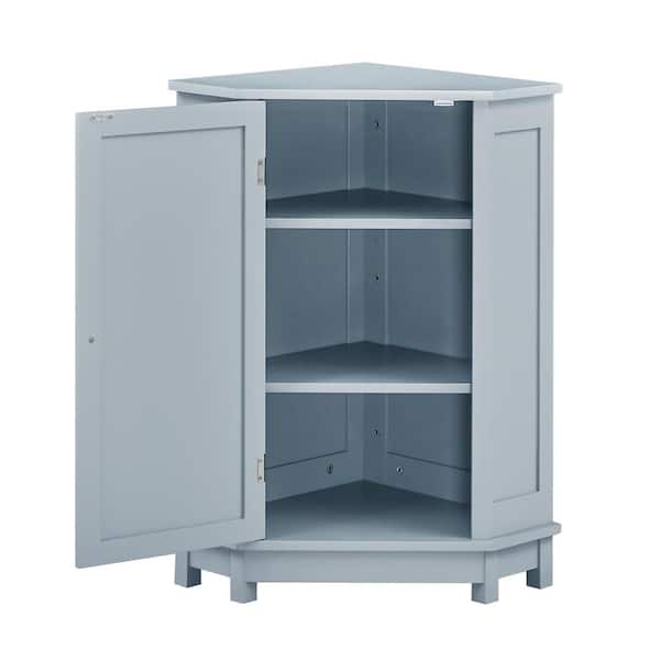Unbranded 17.5 in. W x 17.5 in. D x 31.5 in. H Bathroom Blue Linen Cabinet