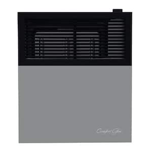 Direct Vent NATURAL GAS Wall Furnace with Thermostat, 11,000 BTU's. Professional Vent Kit Included. Gray/Black