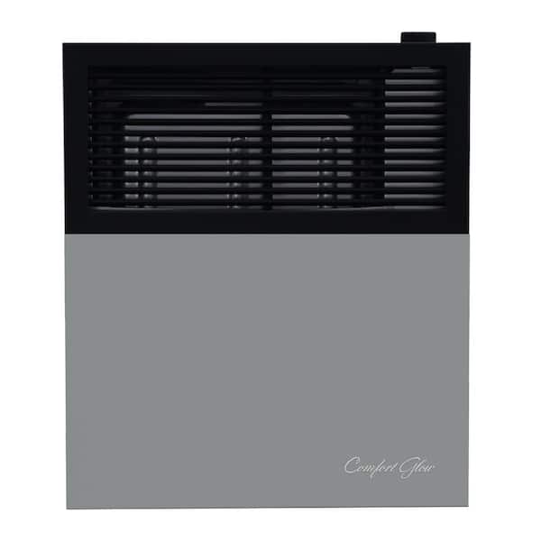 Comfort Glow Direct Vent NATURAL GAS Wall Furnace with Thermostat, 11,000 BTU's. Professional Vent Kit Included. Gray/Black