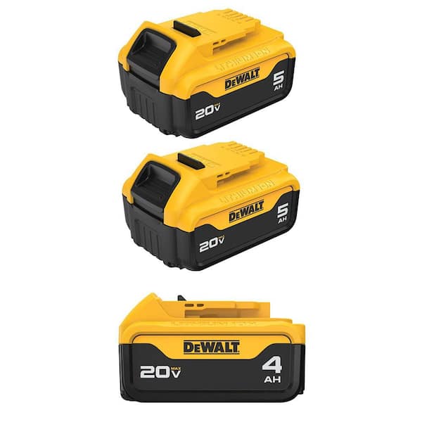 20V MAX Lithium-Ion 5.0Ah and 4.0Ah Batteries (2 -Pack)