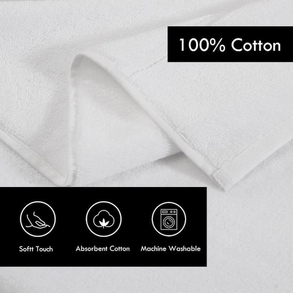Vera Wang 6 Piece Bath Hand Fingertip Towel Set Stripe Cuff White Gray  Striped