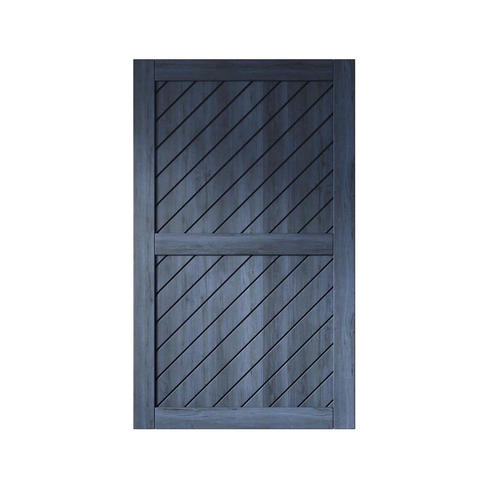XT1 48 in. x 80 in. C-Panel Solid Core Navy Slanted Stripe Design Pine Wood Interior Sliding Barn Door Slab price history on PriceWatchPro