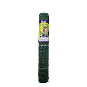 3 ft. x 25 ft. Green Poultry Hex Fence