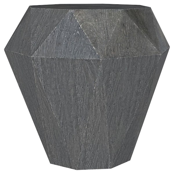 Jacinto 19.5 in. Grey Octagonal Solid Mango Wood Side Table