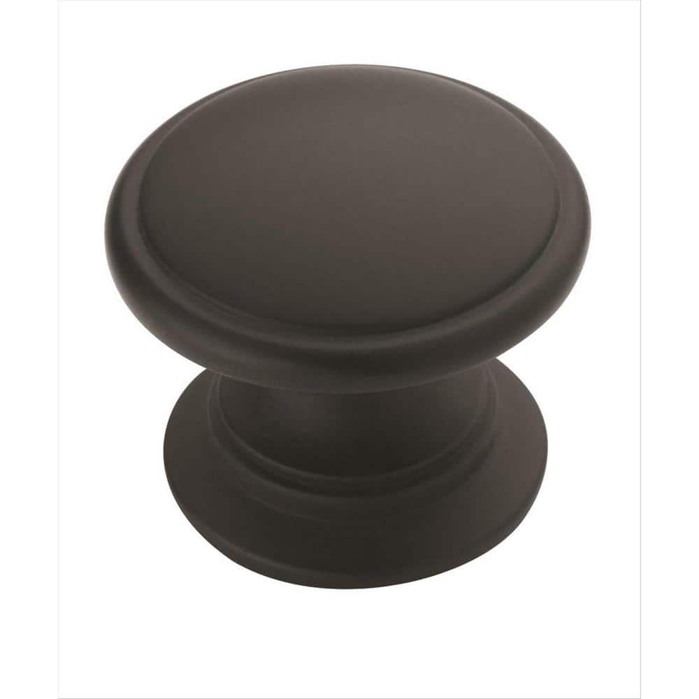 Matte Black Round Cabinet Knob Multipack, 1-1/4 inch Diameter