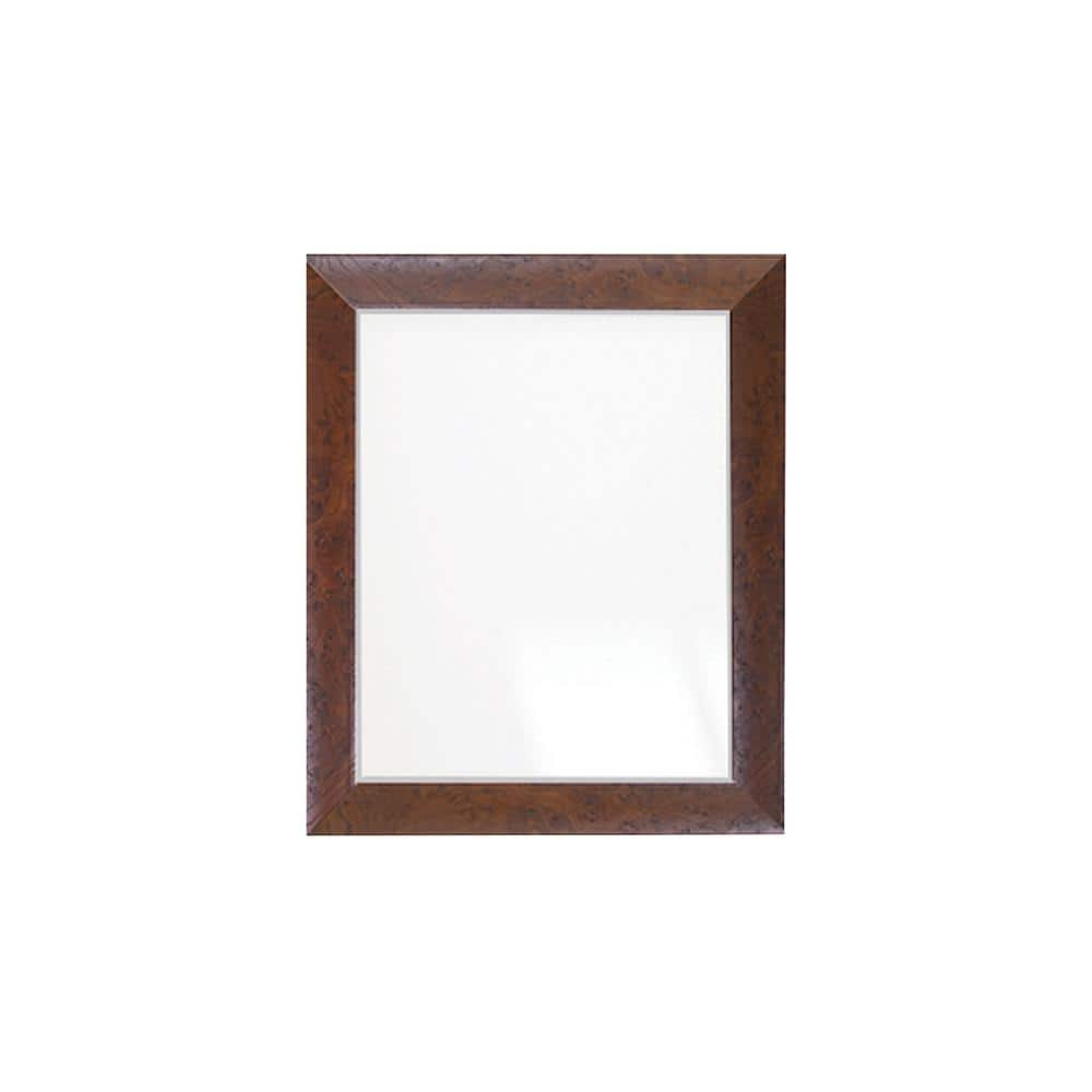 BrandtWorks 27 in. W x 32 in. H Dashboard Burl Elegance Framed Mirror ...