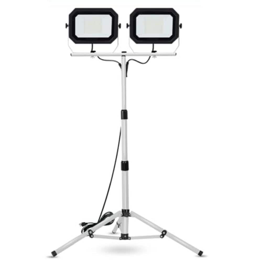 20000 Lumen Dual-Head LED Work Light 120 Volt with Adjustable Tripod Stand and Waterproof Design for Jobsite Use price history on PriceWatchPro