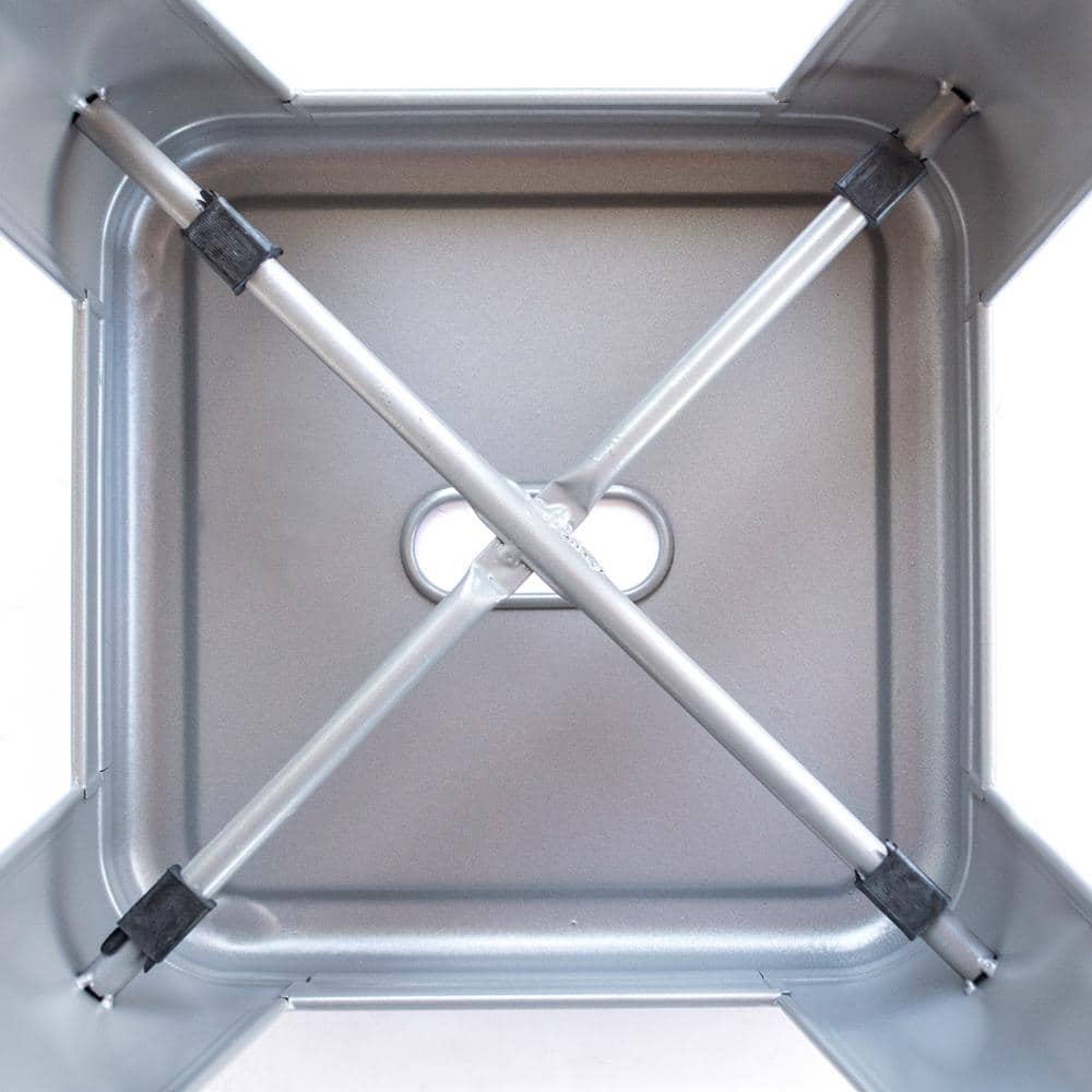 Gunmetal 30-Inch Stackable Metal Bar Stools, Set of 4