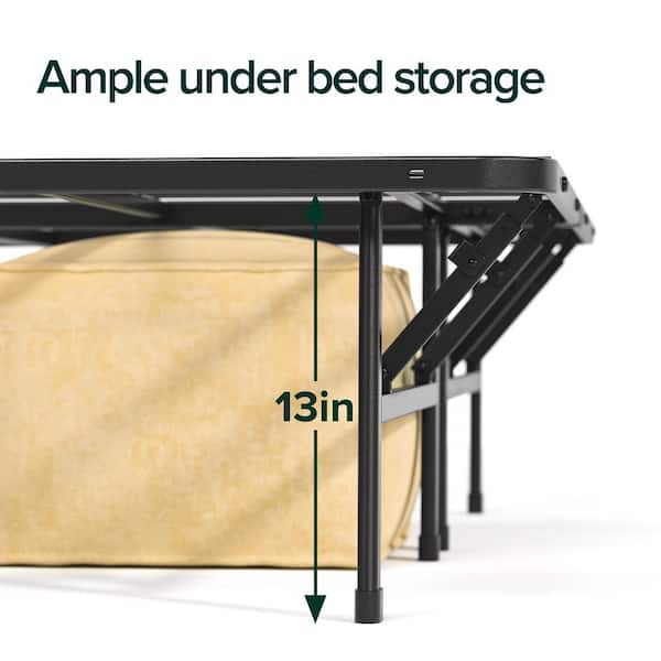 Zinus SmartBase Black California King Metal Bed Frame with Zinus SmartBase Black California King Metal Bed Frame with