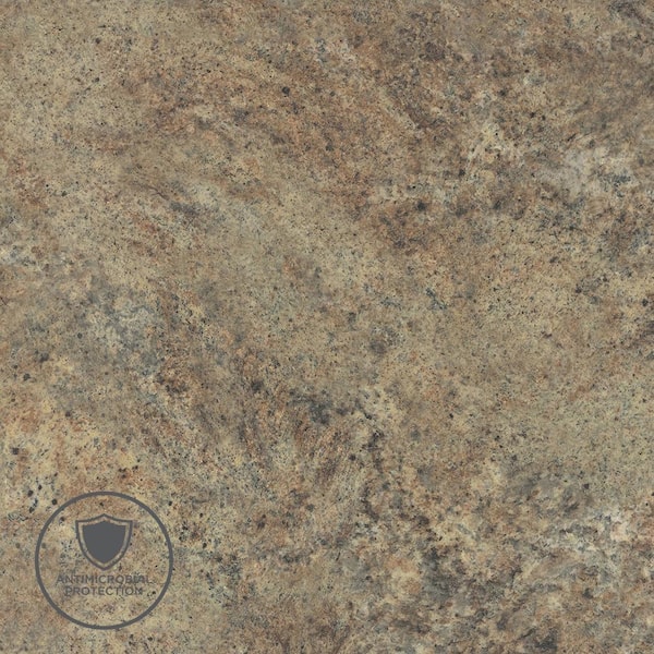 Wilsonart 3 in. x 5 in. Laminate Sheet Sample in Madura Gold with Premium Quarry Finish