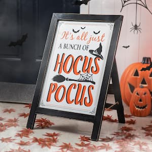 24 in. H Halloween Wooden Sanding Easel Sign Decor or Hanging Decor (2-Function)